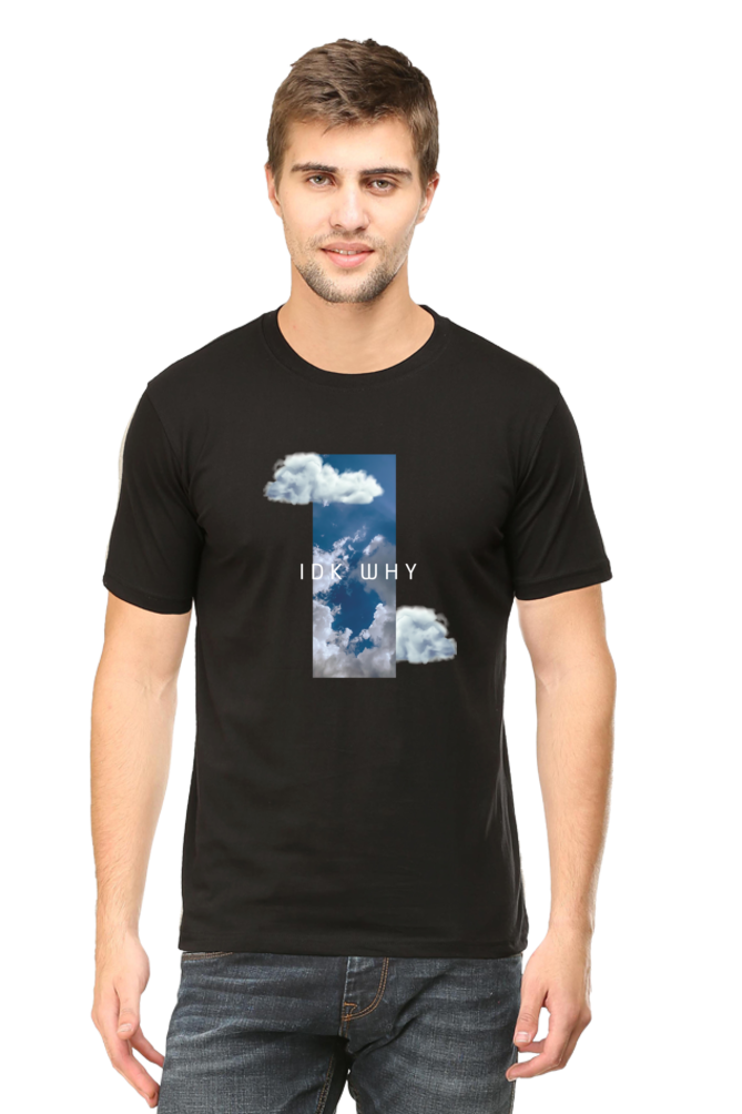 Idk Why - Evoke Bean Unisex Regular Fit Printed Graphic T-Shirt – Black