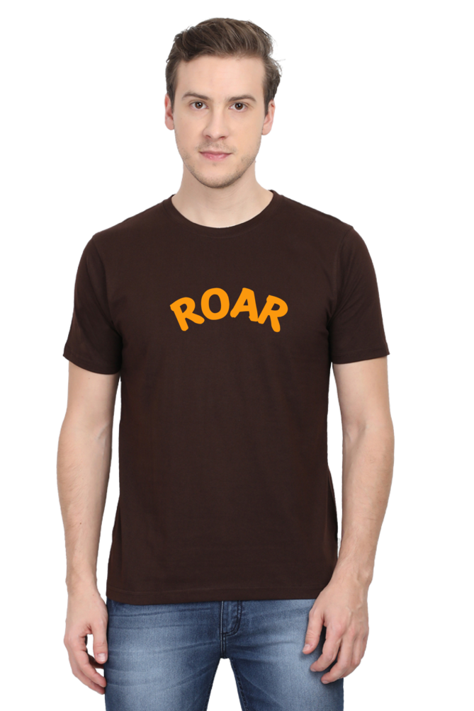 Roar - Evoke Bean Unisex Regular Fit Printed Graphic T-Shirt – Coffee Brown