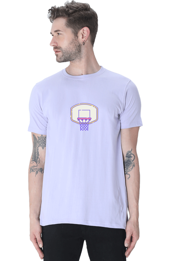 Basketball - Evoke Bean Unisex Regular Fit Printed Graphic T-Shirt – Lavender