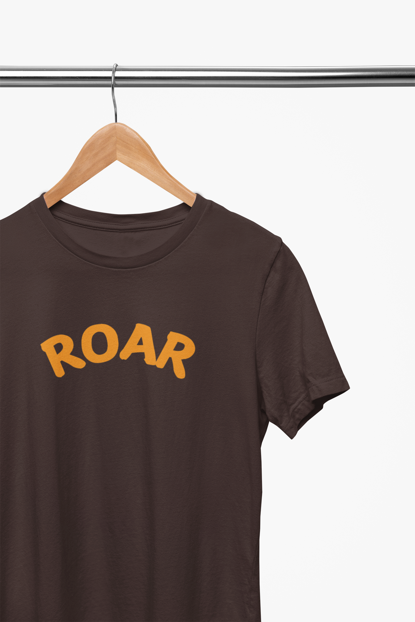 Roar - Evoke Bean Unisex Regular Fit Printed Graphic T-Shirt – Coffee Brown