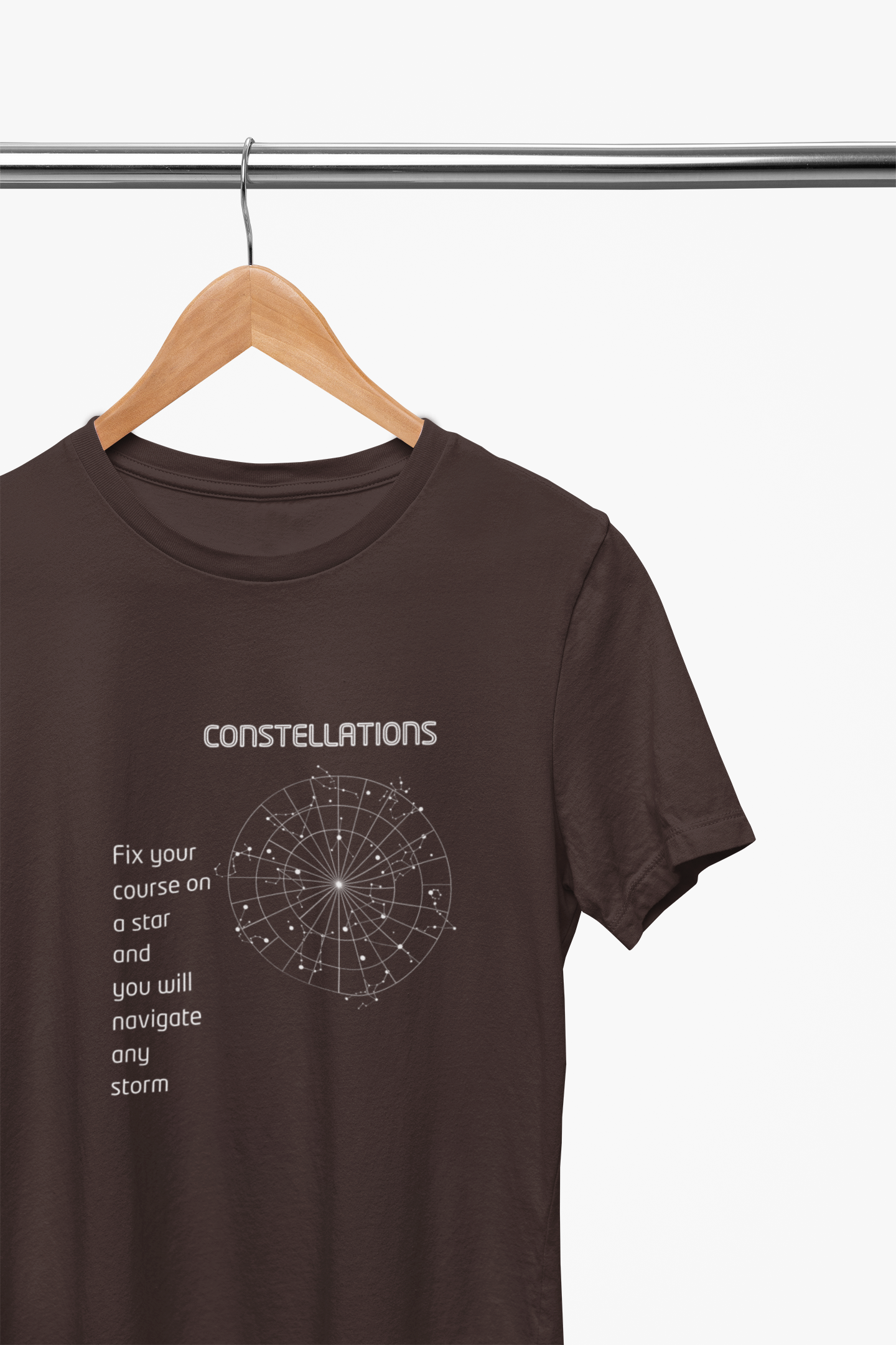 Constellation - Evoke Bean Unisex Regular Fit Printed Graphic T-Shirt – Coffee Brown