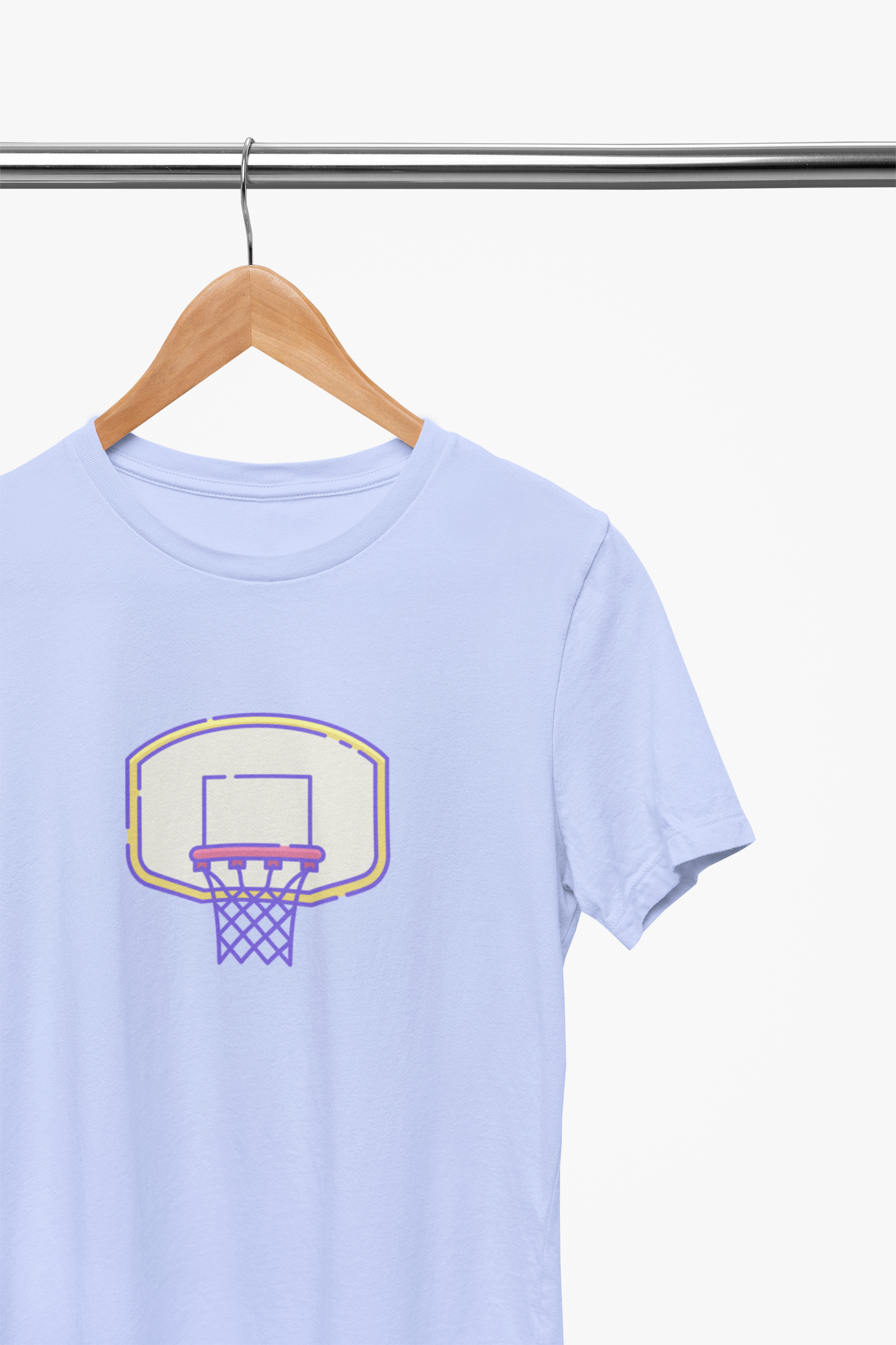 Basketball - Evoke Bean Unisex Regular Fit Printed Graphic T-Shirt – Lavender